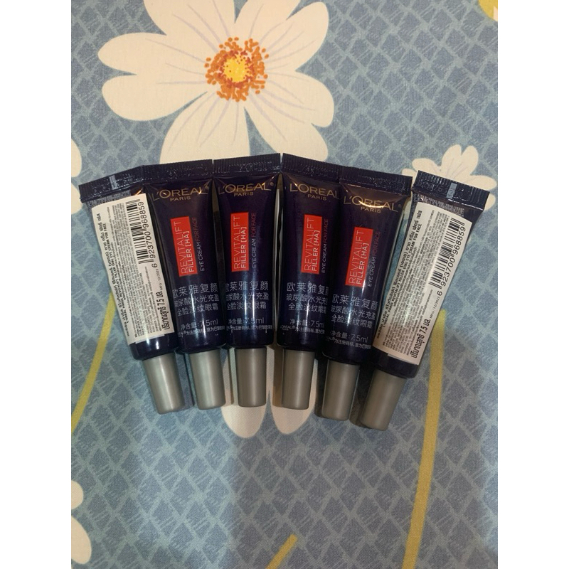 45 ml (6 หลอดของ 7.5 ml) ลอรีอัล ปารีส รีไวทัลลิฟท์ ฟิลเลอร์ อายครีมฟอร์เฟส loreal paris revitalift 