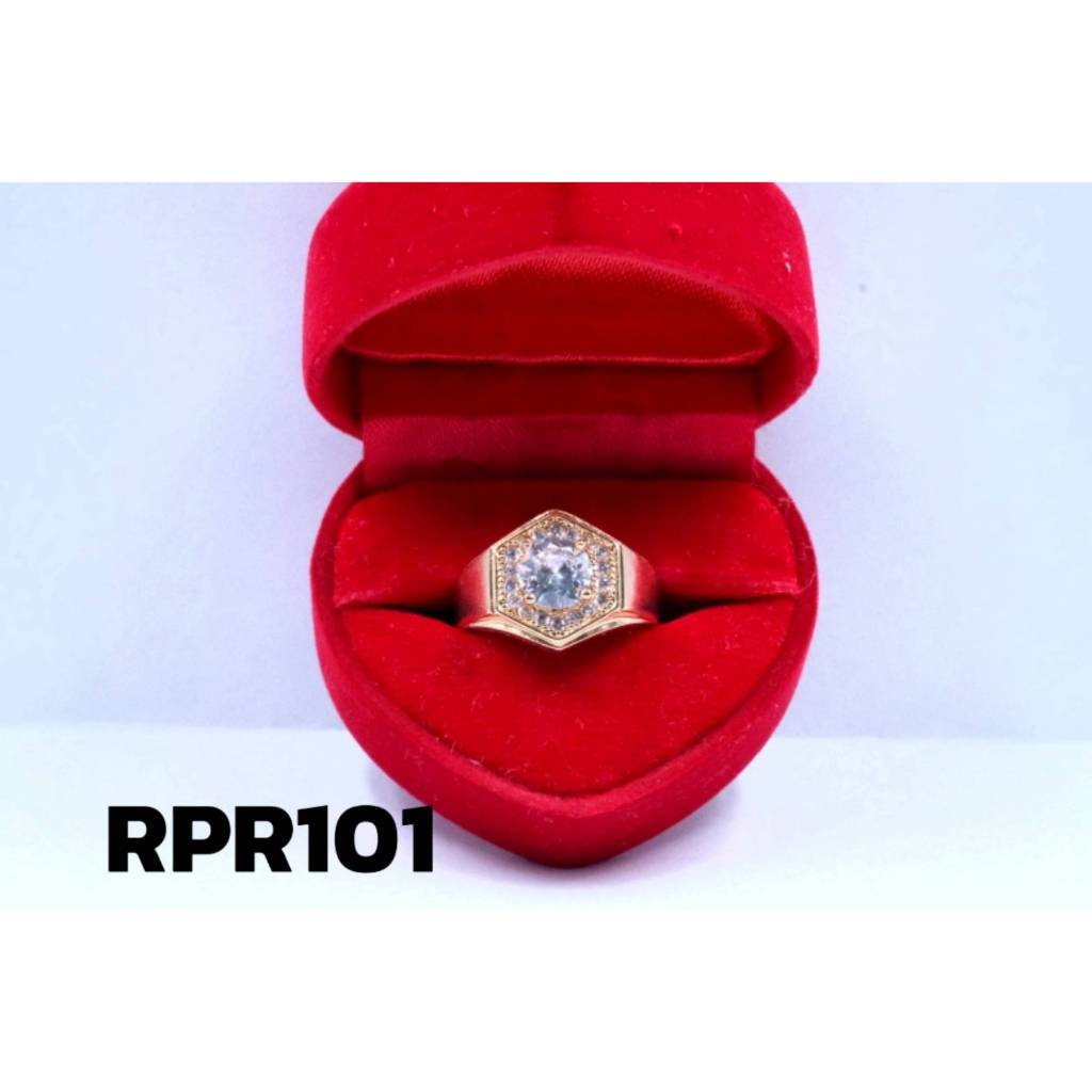 3ลาย จำนวนจำกัด แหวนชุบทอง ประดับเพชร แฟชั่นเรียบง่ายสําใส่ได้ทัง ผู้หญิง ผู้ชาย - รูปที่ 4