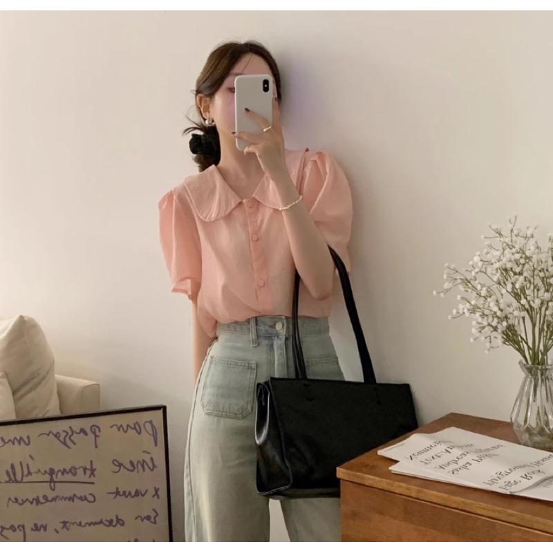 [3850] เสื้อกระดุมหน้สคอปก