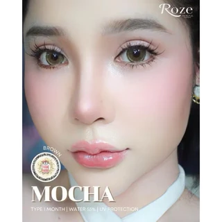 คอนแทคเลนส์ ไฮโดรเจล Roze Mocha ค่าอมน้ำ55% ตาโต