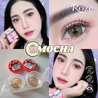 คอนแทคเลนส์ ไฮโดรเจล Roze Mocha ค่าอมน้ำ55% ตาโต