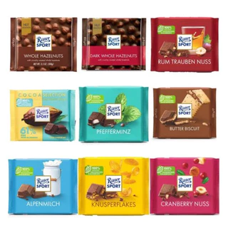 Ritter sport ช๊อกแลตบาร์ 100 กรัม พร้อมส่ง