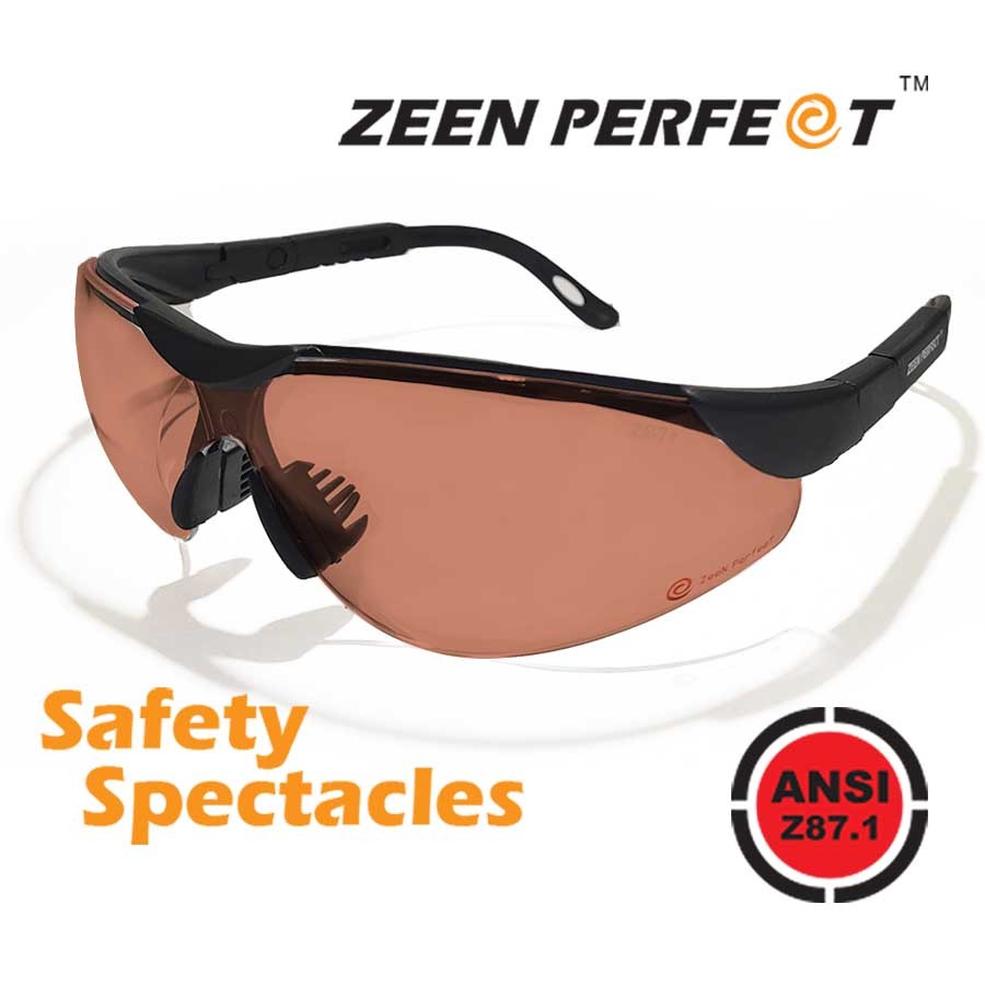 แว่นเซฟตี้ ZEEN PERFECT UV400 กันลม กันฝุ่นงานก่อสร้าง มาตราฐาน ANSI Z87.1 USA Standard ราคาลดพิเศษ ราคา ถูกที่สุด ดีลบีเคเค แกลเลอรีภาพที่ 2