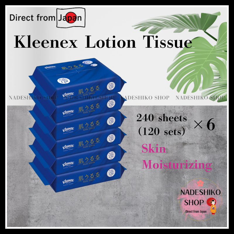 Bulk purchase: Kleenex Lotion Tissue, Skin Moisturizing, Soft Pack, 240 sheets (120 sets) x 6 sets