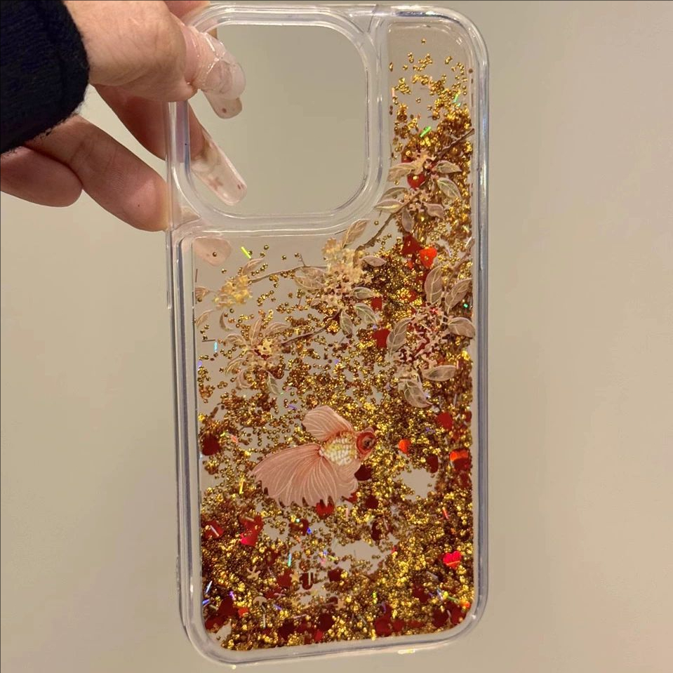 🍁 เคสไอโฟน เคส iPhone 16 Pro/16/15 Pro Max/14/13 ลายปลาคาร์ปสีทอง ✨ ดีไซน์จีนโบราณ + ไดนามิกของการไหล เคลื่อนไหว 💫