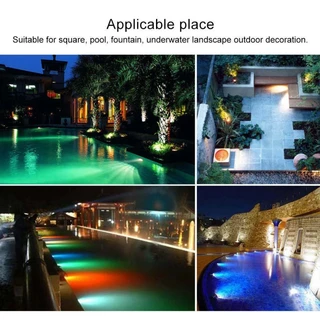 ไฟสระว่ายน้ำ LED swimming pool light Underwater AC12V 25W RGB พร้อมรีโมตคอนโทรลฟรี กันน้ำความสว่างสูง IP68 ไฟใต้น้ำ