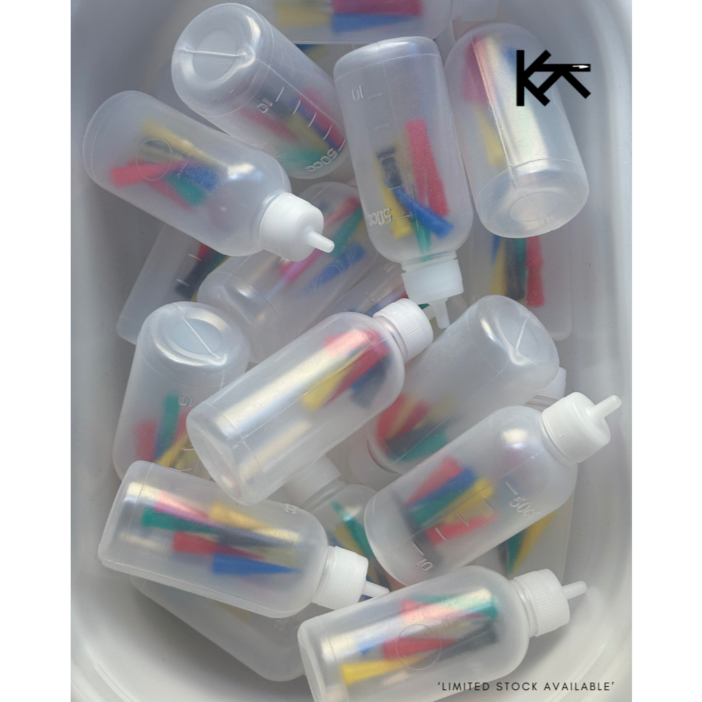 KhonKrua 50 cc Squeeze bottle with 7 different types of needle tips.ขวดบีบซอส,ขวดบีบออยล์