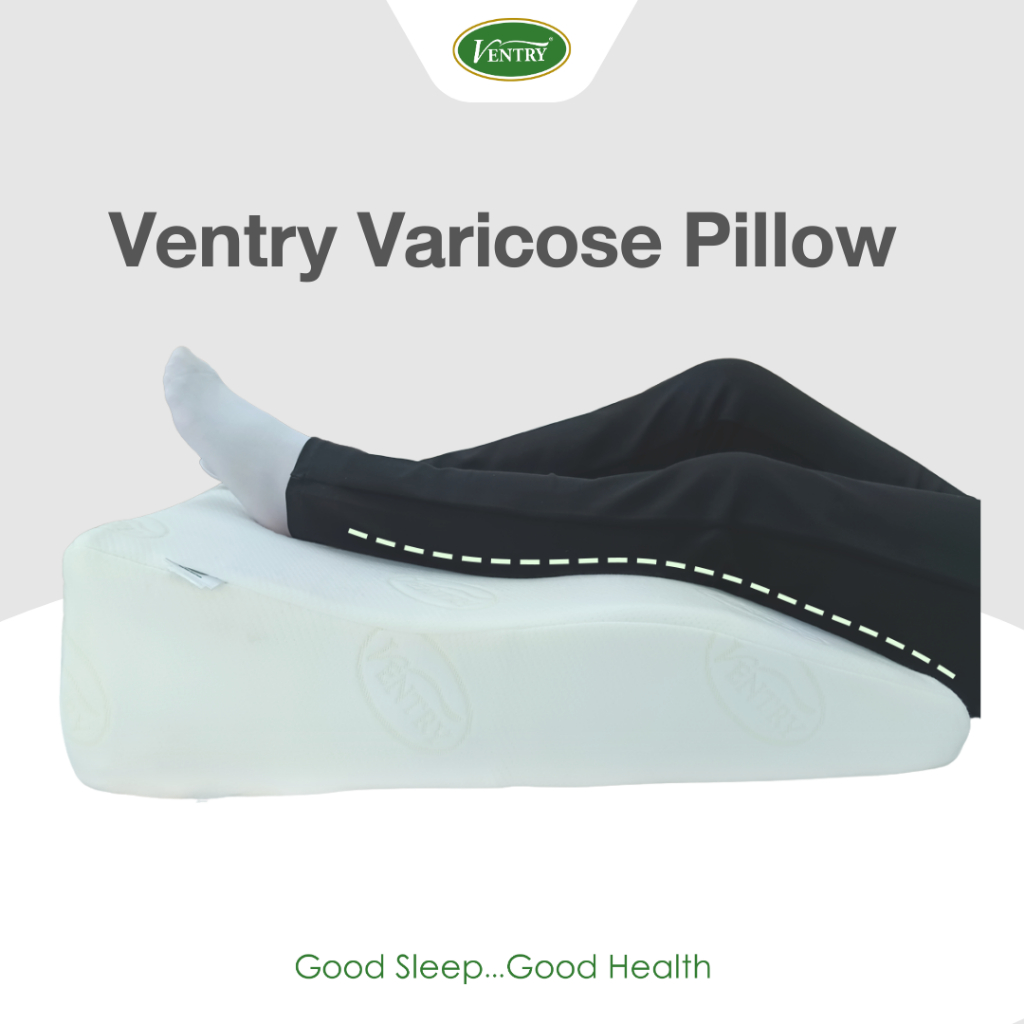 Ventry หมอนรองขา เบาะรองขา แก้เส้นเลือดขอด ลดบวม ขาเมื่อย ยกขาพักผ่อน รุ่น Varicose Pillow