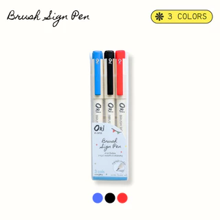 ปากกาไซน์เพนหัวพู่กัน ORI Brush sign pen หัวพู่กันจากญี่ปุ่น