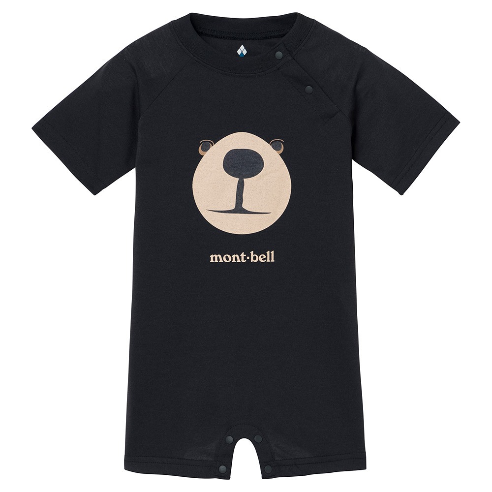 Montbell ชุดรอมเปอร์สำหรับเด็ก รุ่น 1114700 Wickron Short Sleeve Rompers Baby's Monta Bear Face 70 - 80