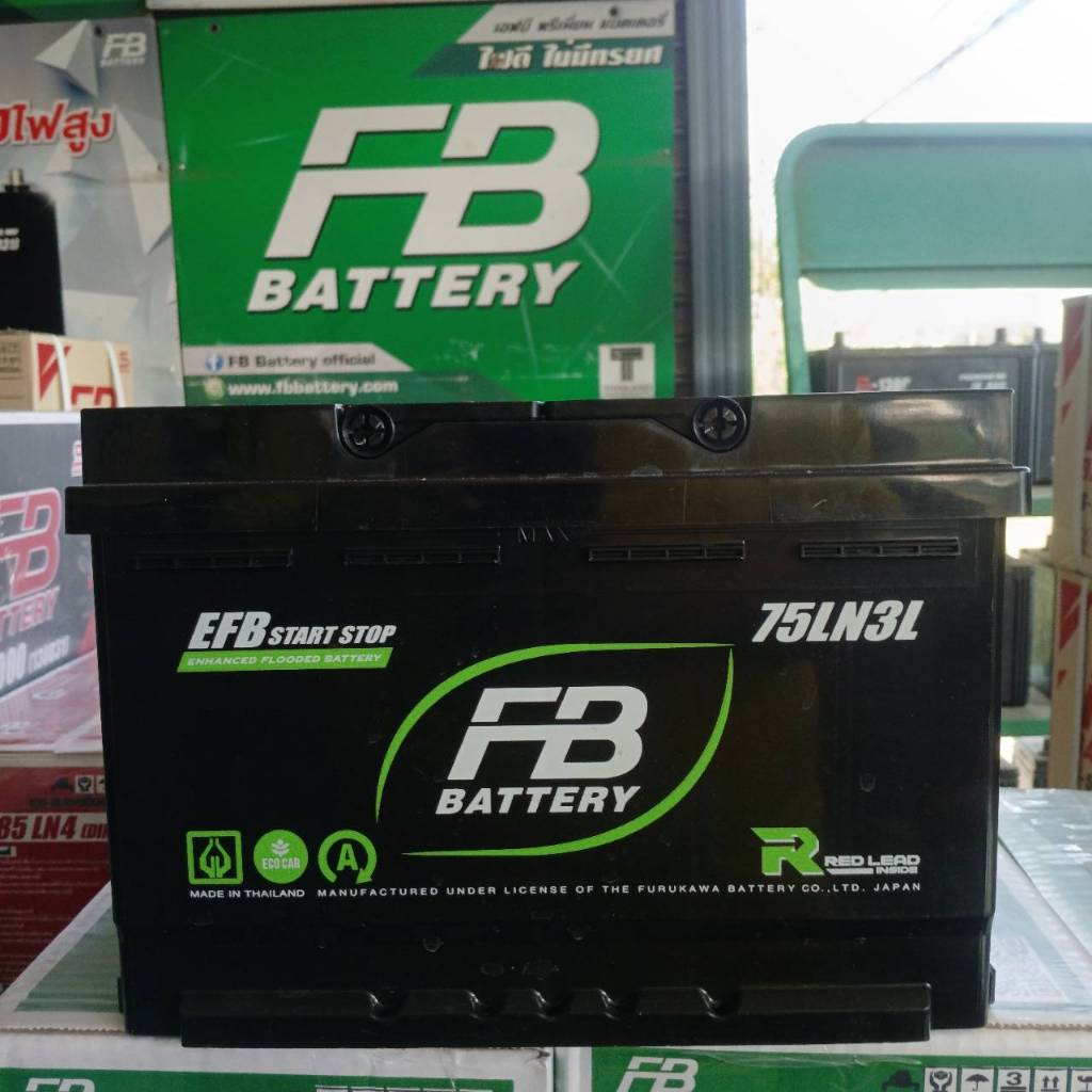 FB EFB LN3 DIN75 12V 75Ah แบตเตอรี่พร้อมใช้ สำหรับรถระบบ Start & Stop