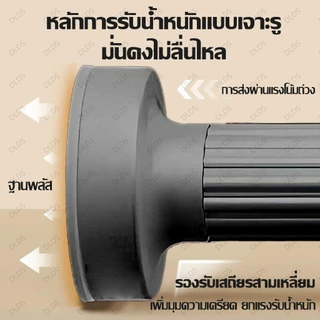 🔥ไม่หลุดหลังใช้ 20 ปี🔥 ราวผ้าม่าน ราวตากผ้า ราวม่านยืดไสลด์ 110-400cm ไร้เจาะรู ไม่ทำร้ายผนัง สแตนเลส 304 สองชั้น