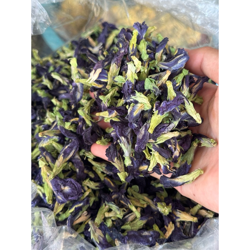 ดอกอัญชันแห้ง อัญชันอบแห้ง ขนาด 1kg. สีไม่คล้ำ ทำน้ำสมุนไพรอร่อย