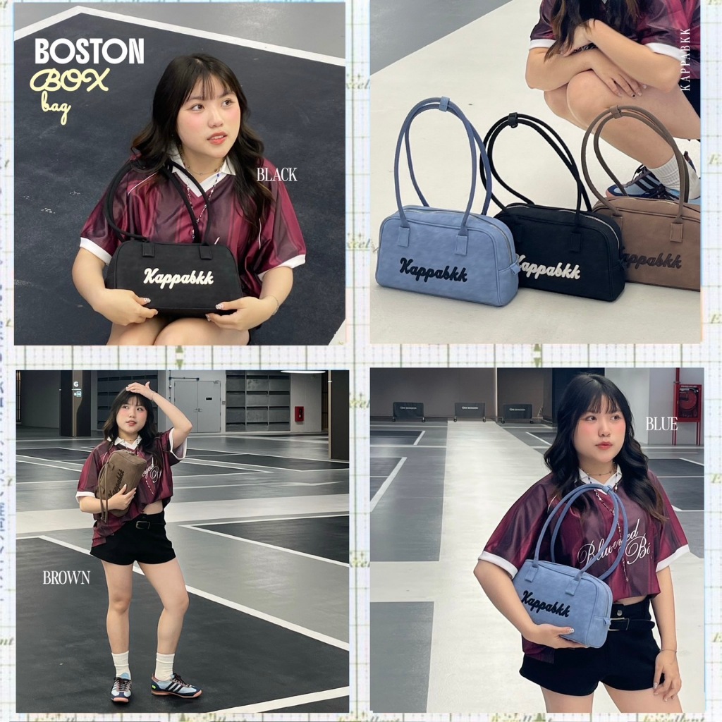 New arrivals✨ KAPPABKK Boston Box Bag กระเป๋าสะพายไหล่ทรงกล่องแมทช์ง่ายทุกลุค