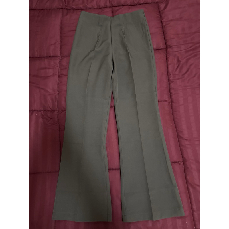 มือ 1 กางเกงทำงานขาม้าเล็กสีกาแฟ ป้าย Bj shop ทรงสวย