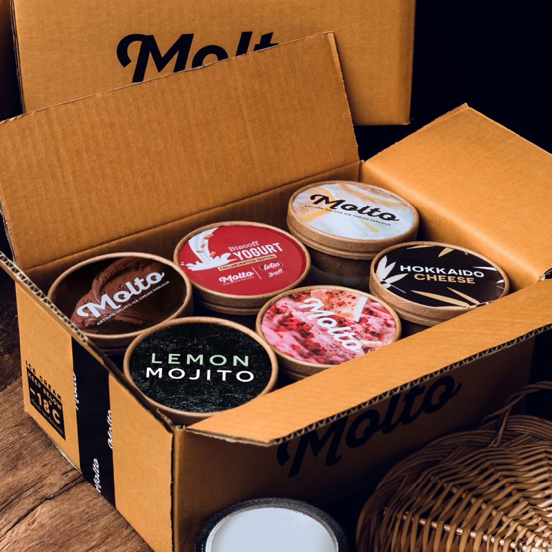 ‼️Set 6 ถ้วย ส่งฟรี‼️ มอลโต้ ไอศกรีม 16 ออนซ์ - Molto Premium Gelato - Ice cream 16 oz.