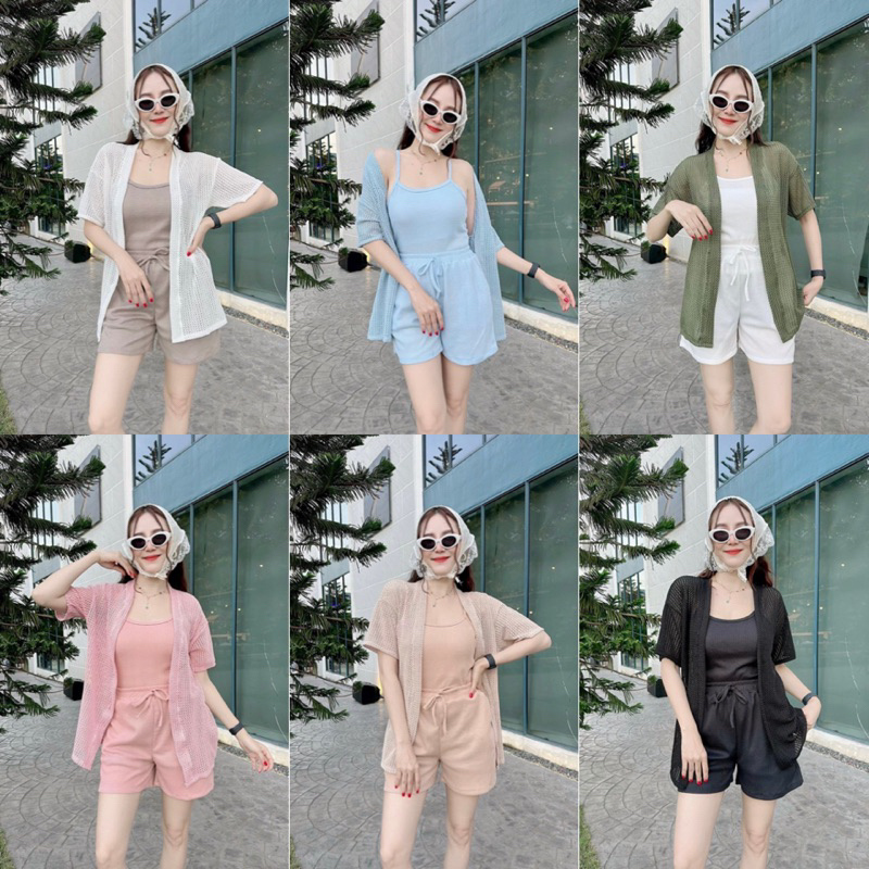 LILY ชุดเซ็ต 3 ชิ้น[เสื้อคลุม+สายเดี่ยว+กางเกง] ชุดน่ารักๆ ชุดสวยๆ งานสวยแนะนำเลยค่า - รูปที่ 6