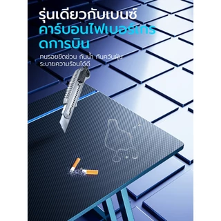 Xpanse โต๊ะเกมมิ่ง โต๊ะคอม ขายึดแบบติดตั้งได้ โต๊ะคอมเกมมิ่ง วัสดุคาร์บอนไฟเบอร์ พร้อมกล่องเก็บสายไฟ โต๊ะอีสปอร์ต