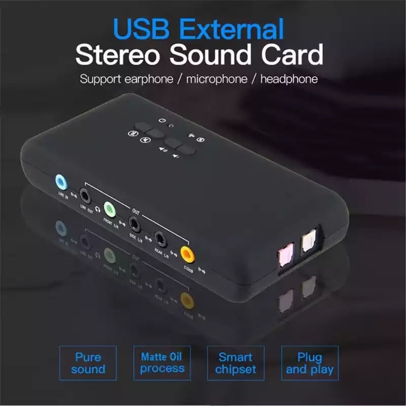 usb 2.0 sound card 7.1แท้ with SPDIF in out optical port