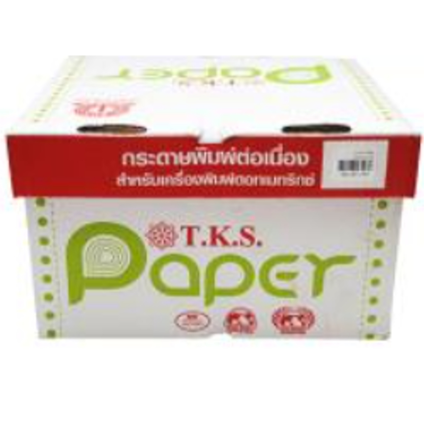 กระดาษต่อเนื่อง TKS PAPER ไม่มีเส้น ขนาด 9 x 5.5 "  1 ชั้น