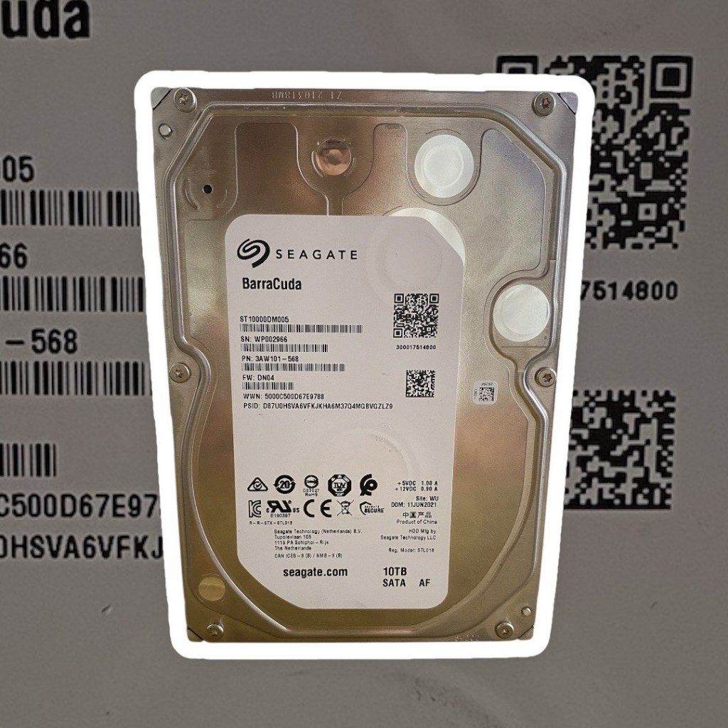 ฮาร์ดดิสก์ มือสอง seagate barracuda 10 TB Sata สำหรับ กล้องวงจรปิด ,CCTV ,NAS และคอมพิวเตอร์