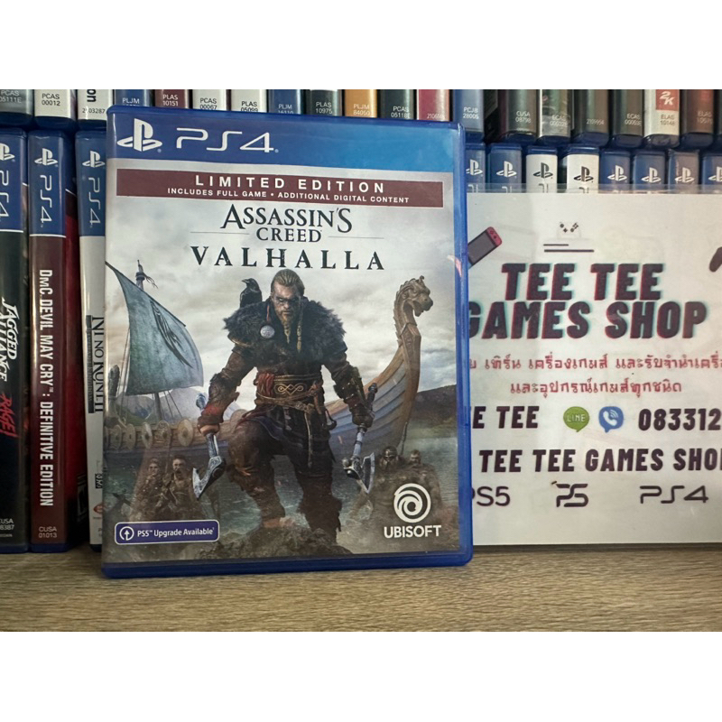 Assassin's Creed Valhalla ps4 แผ่นมือสองโซน3ภาษาอังกฤษ แผ่นสวยใช้งานปกติ แผ่นใช้เล่นกับเครื่องps5ได้
