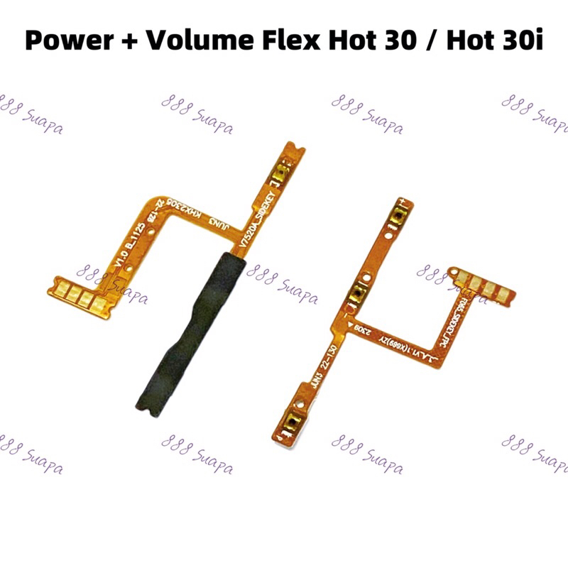 แพรสวิทปิดเปิดเร่งเสียง-ลดเสียง  (Power ON-Off + Volume) Infinix Hot 30 / Hot 30i