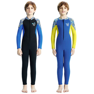 ShopAt.Two[SW1883] ชุดว่ายน้ำเด็ก (แถมหมวก) ชุดเก็บอุณหภูมิเด็ก Dive & Sail แห้งไว หนา 2.5 mm