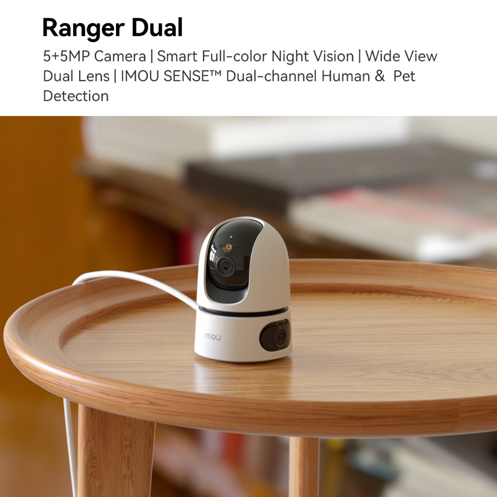 IMOU Security Camera Ranger Dual กล้องวงจรปิดอัจฉริยะ เลนส์คู่ในตัวเดียว คมชัดระดับ 3MP x2