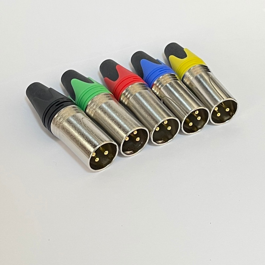 แจ็คเสียบไมโครโฟน XLRตัวผู้ ปลํีกXLR  หัว XLR ตัวผู้ (Male XLR Connector) สำหรับเสียบสายไมโครโฟนคุณภ
