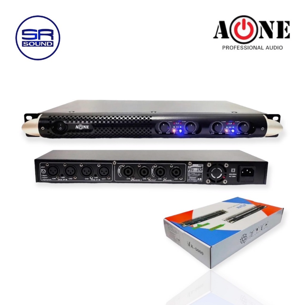 A-ONE K-5000 Power Amp เพาเวอร์แอมป์ 2000W Power Switching 4ch กำลังขับ 500w X 4 RMS วัตต์แรง k5000