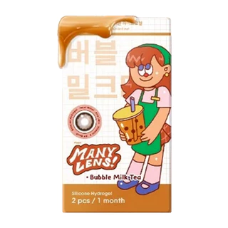 [ใหม่ล่าสุด2025] Many lens Vit A " Bubble Mile Tea / Steamy Star ราย 1 เดือน [Made in KOREA]