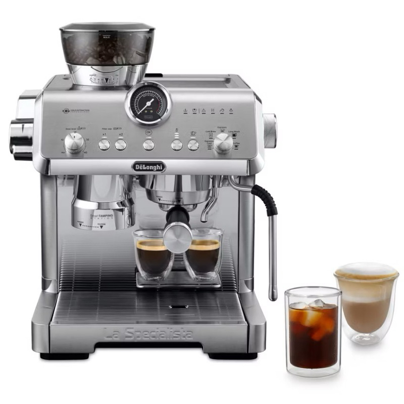 เครื่องชงกาแฟเอสเปรสโซ่พร้อมสกัดเย็น Delonghi EC9555.M La Specialista Opera ซื้อมา Unbox และชงไปไม่ถ
