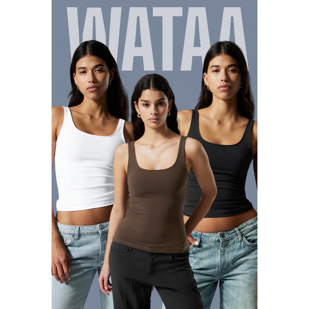เสื้อกล้ามคอยู หลังเว้า เข้ารูป tank top – Cotton Soft Series เปลี่ยนลุคพื้น ๆ ให้ดูเก๋