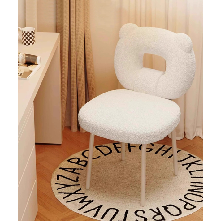 furnituredirect  เก้าอี้แต่งหน้า นั่งทำเล็บแต่งห้องนอน ทันสมาย ผ้านุ่ม มี2รุ่น1567 1568 - รูปที่ 4