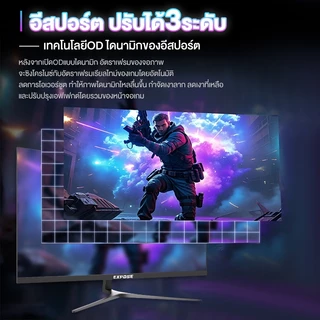 จอคอมพิวเตอร์ 27 นิ้ว 144hz จอคอม monitor 24 นิ้ว จอโค้ง 2K FHD IPS 1MS เต็มจอไร้ขอบ LED รับประกัน 1 ปี