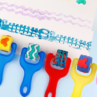 แปรงฟองน้ำศิลปะ ชุดแปรงศิลปะ ของเล่นจิตรกรตัวน้อย Sensory Play
