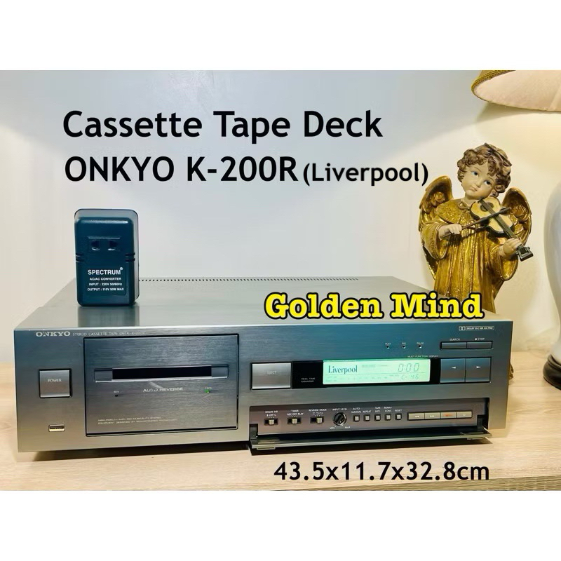 TA-01-030525 ONKYO K-200R Liverpool เครื่องเล่นเทปมือสองจากประเทศญี่ปุ่น แถมหม้อแปลงไม่มีรีโมท