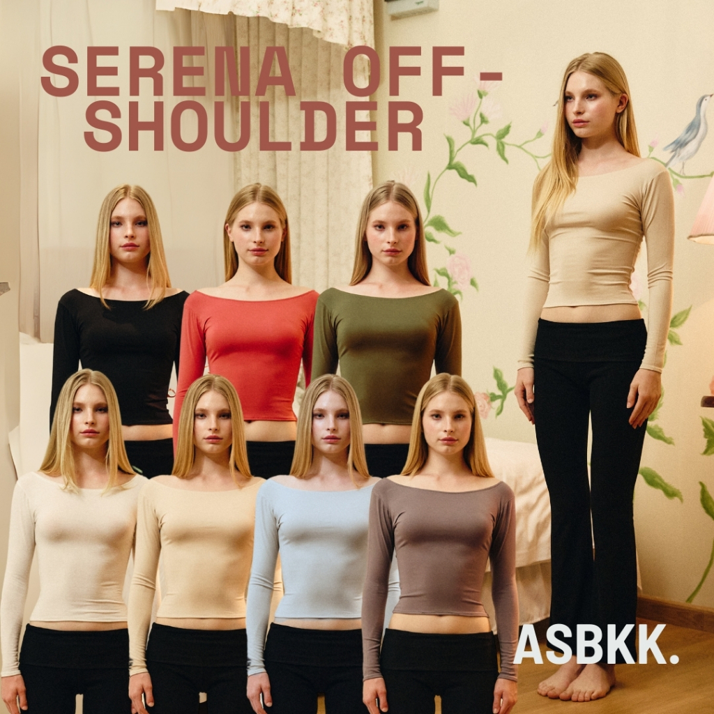 ASBKK : Serena Off-Shoulder : เอวหัก ปาดไหล่ แขนยาว 7 สี