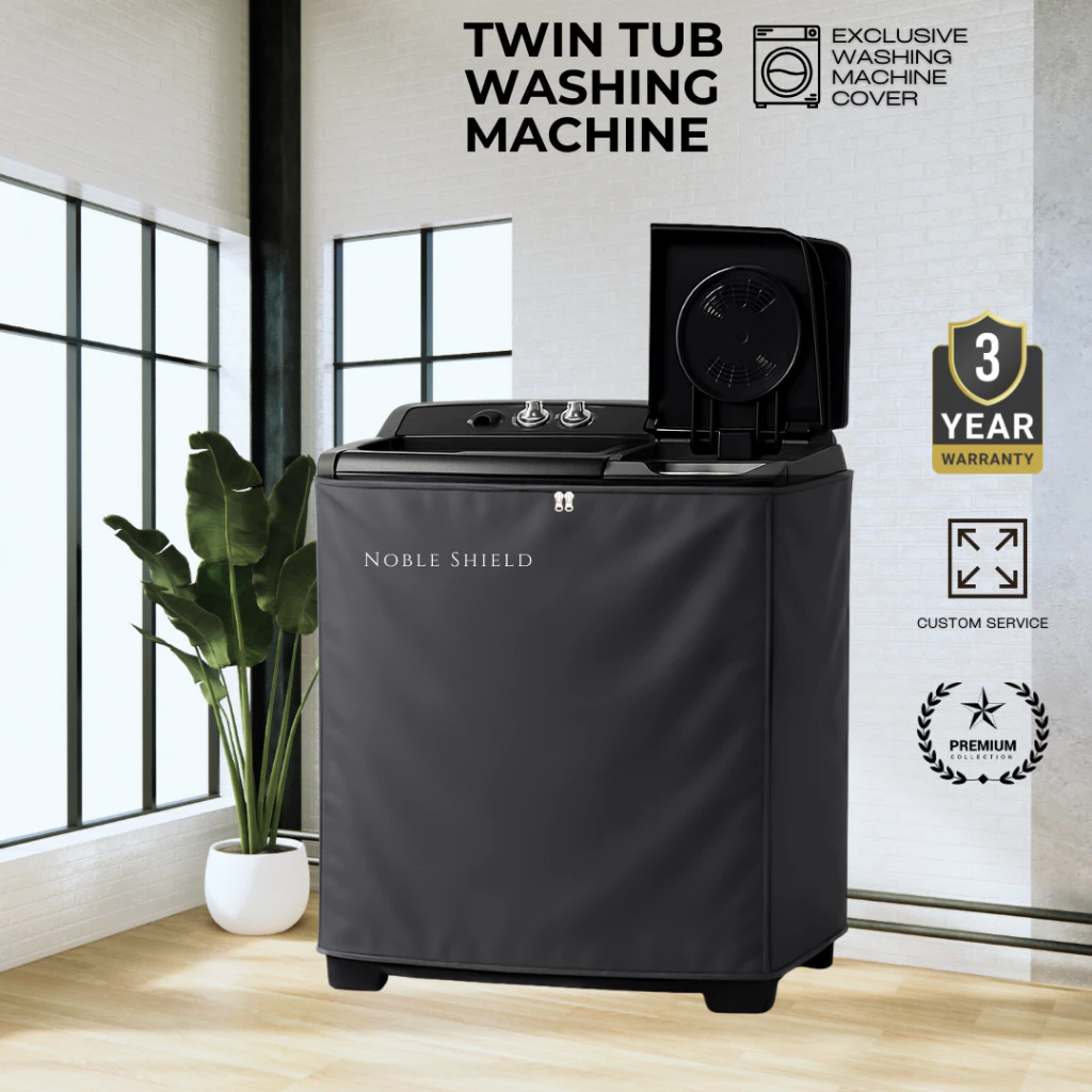 ผ้าคลุมเครื่องซักผ้าถังคู่ NobleShield™ Luxury Washing Machine Cover แบบเปิดด้านหลัง