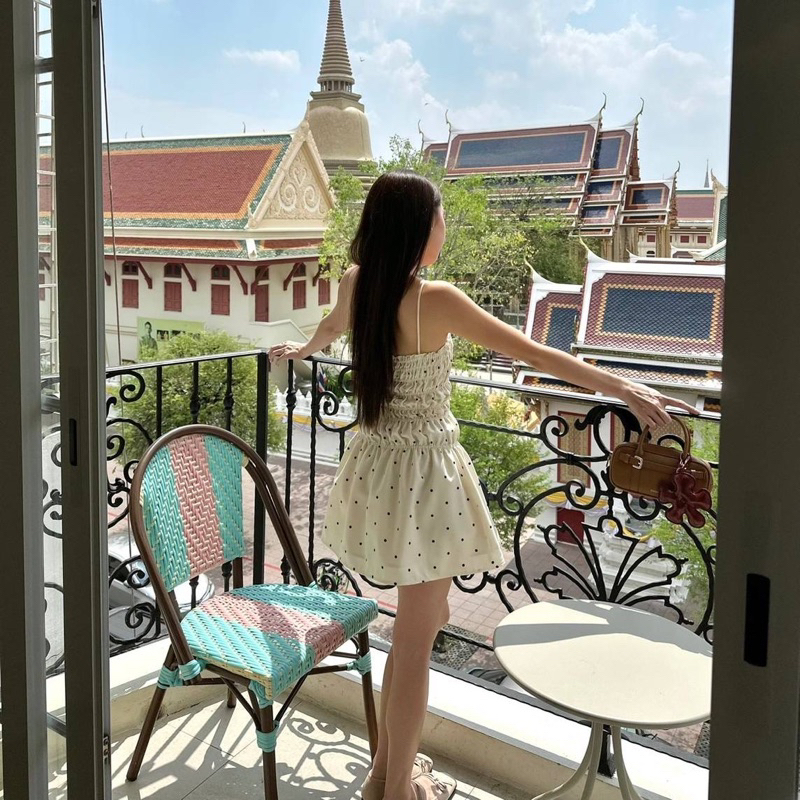 Daiquinii.bkk-Honey dress polka dot cream ราคา ถูกที่สุด ดีลบีเคเค แกลเลอรีภาพที่ 3