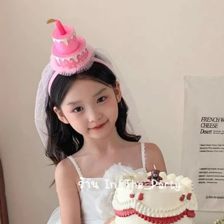 (ร้านไทย ส่งไว) ที่คาดผมเค้กวันเกิด คาดผม happy birthday หมวกวันเกิด