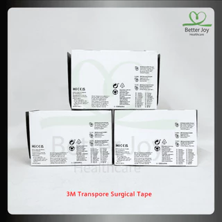 พร้อมส่ง 3M เทปสีใส Transpore Surgical Tape ขนาด 0.5/1/3 นิ้ว (24/12/4 ม้วน) รุ่น 1527 ยกกล่อง