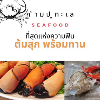 ก้ามปูทะเลต้มสุกพร้อมทาน ก้ามปูใบ้ ก้ามปูดำ สดใหม่ทุกวัน