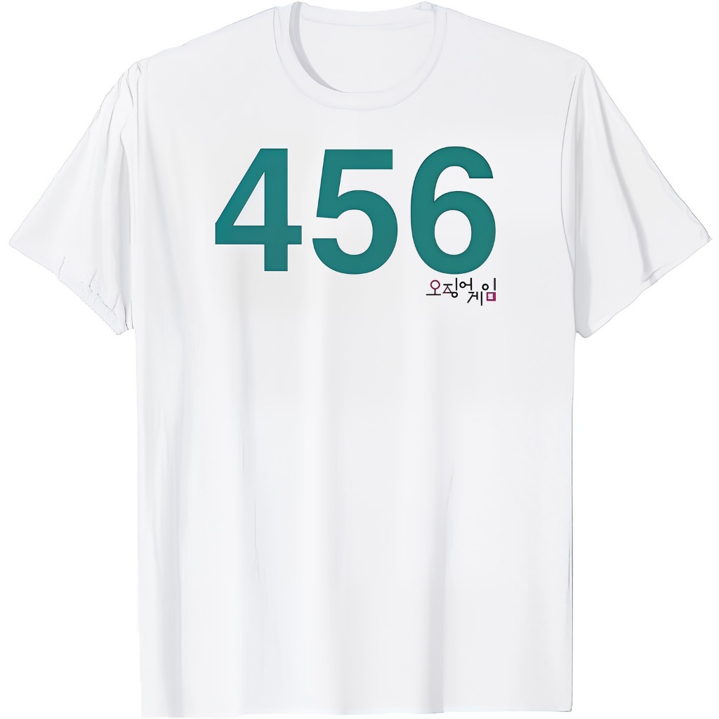 เสื้อยืด Squid Game ผู้เล่น 456 | ลิขิตเกม ชุดแฟนซีแนวเกาหลี ใส่คอสเพลย์ก็เท่!