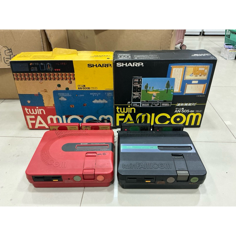 เครื่อง Sharp Twin Famicom AN-500B AN-505 พร้อมเล่น เล่นได้ทั้ง ตลับ FC และ แผ่นดิส นินเทนโด้ ของแท้