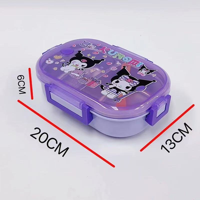 กล่องข้าว 2 ช่อง กล่องข้าว 2 ช่องปิดสนิท รูปการ์ตูนน่ารัก750ml - รูปที่ 2