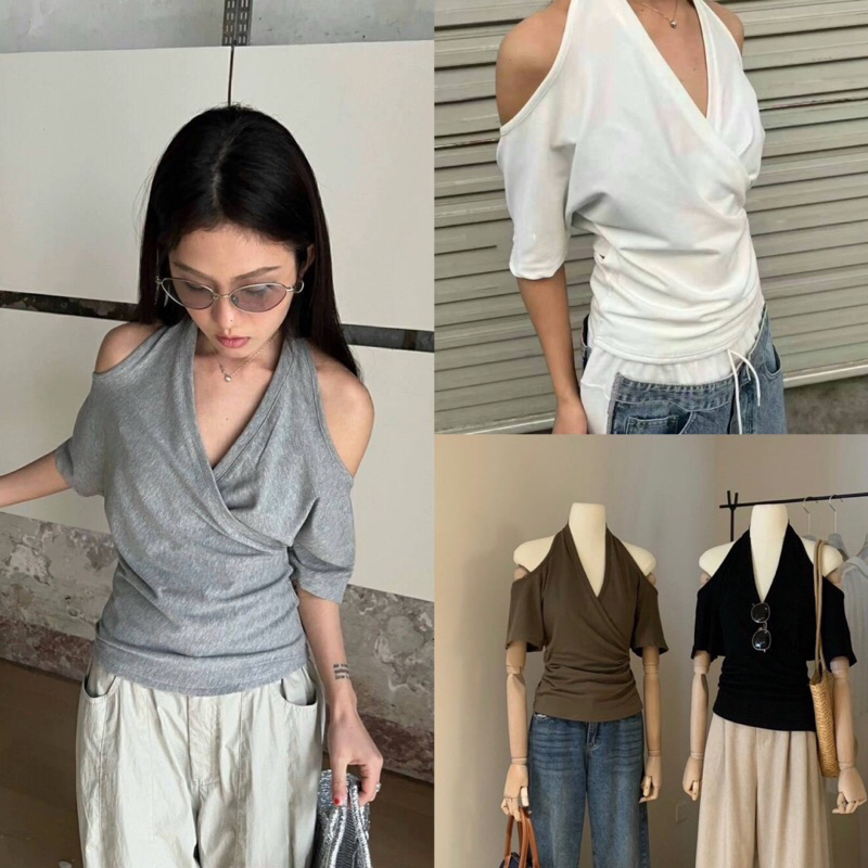 เสื้อแขนสั้นคล้องคอรุ่น 5366 TAG.WG.WE🇰🇷