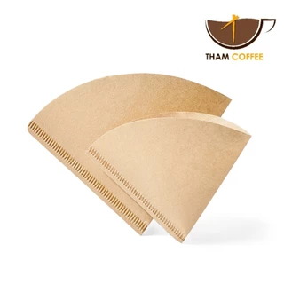 กระดาษกรองกาแฟ กระดาษ กรองกาแฟ กระดาษดริป ทรงกรวย จำนวน 100 แผ่น สำหรับถ้วยกรอง Tham coffee