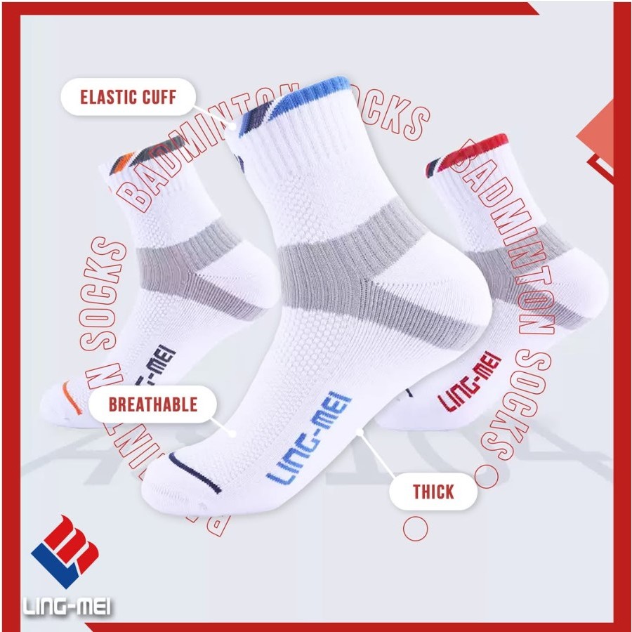 ถุงเท้า  LING-MEI AS-104 ถุงเท้ากีฬา